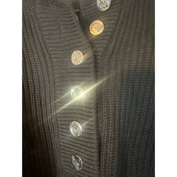 La Maille Sezane Paris Rue Saint-Fiacre Black Wool Blend Sweater Women Sz M - Picture 4 of 8